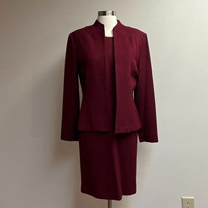 Amanda Smith Burgundy 2 Pc. Dress W/Jacket